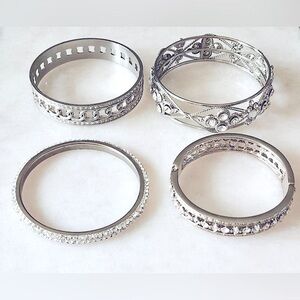 Grab Bag Rigid, (4) Silver-Toned Bracelets